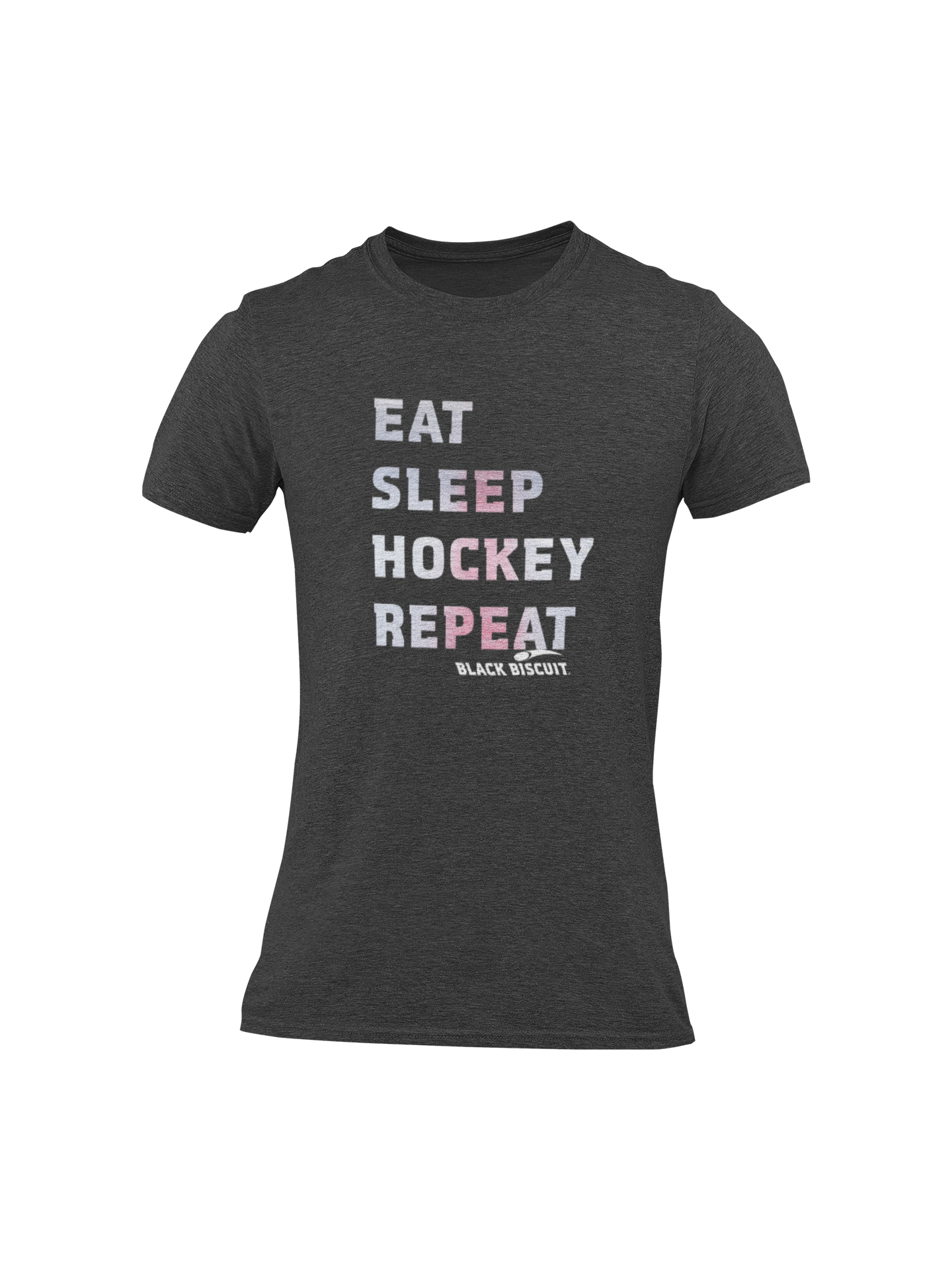 Eat Sleep Hockey Repeat Red Line T Shirt