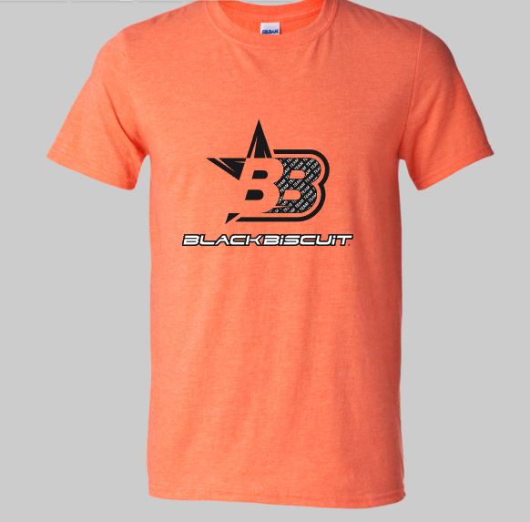 Black Biscuit Adult Logo Tee Shirt - Heather Orange