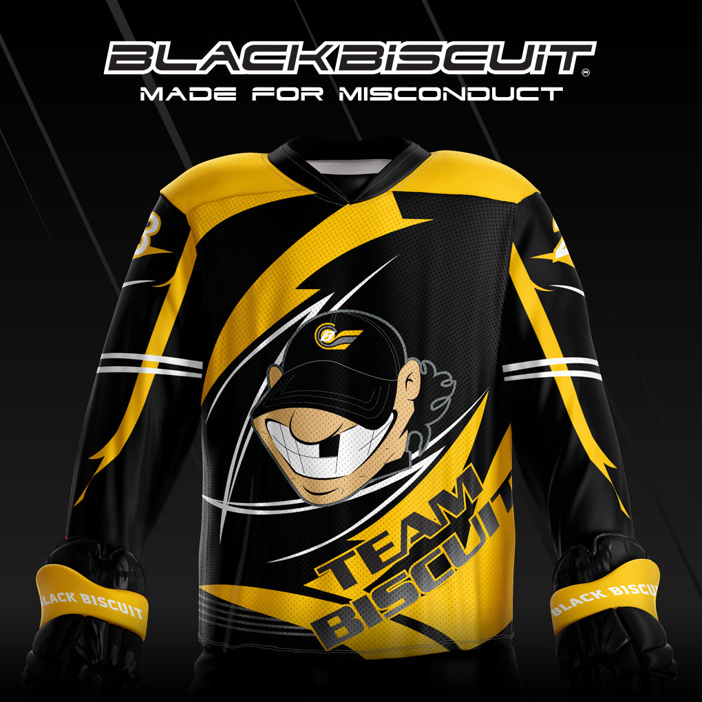 Team Black Biscuit Black & Gold jersey