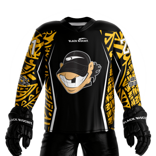White/Black Ice Roller Hockey Jerseys Custom Design | YoungSpeeds