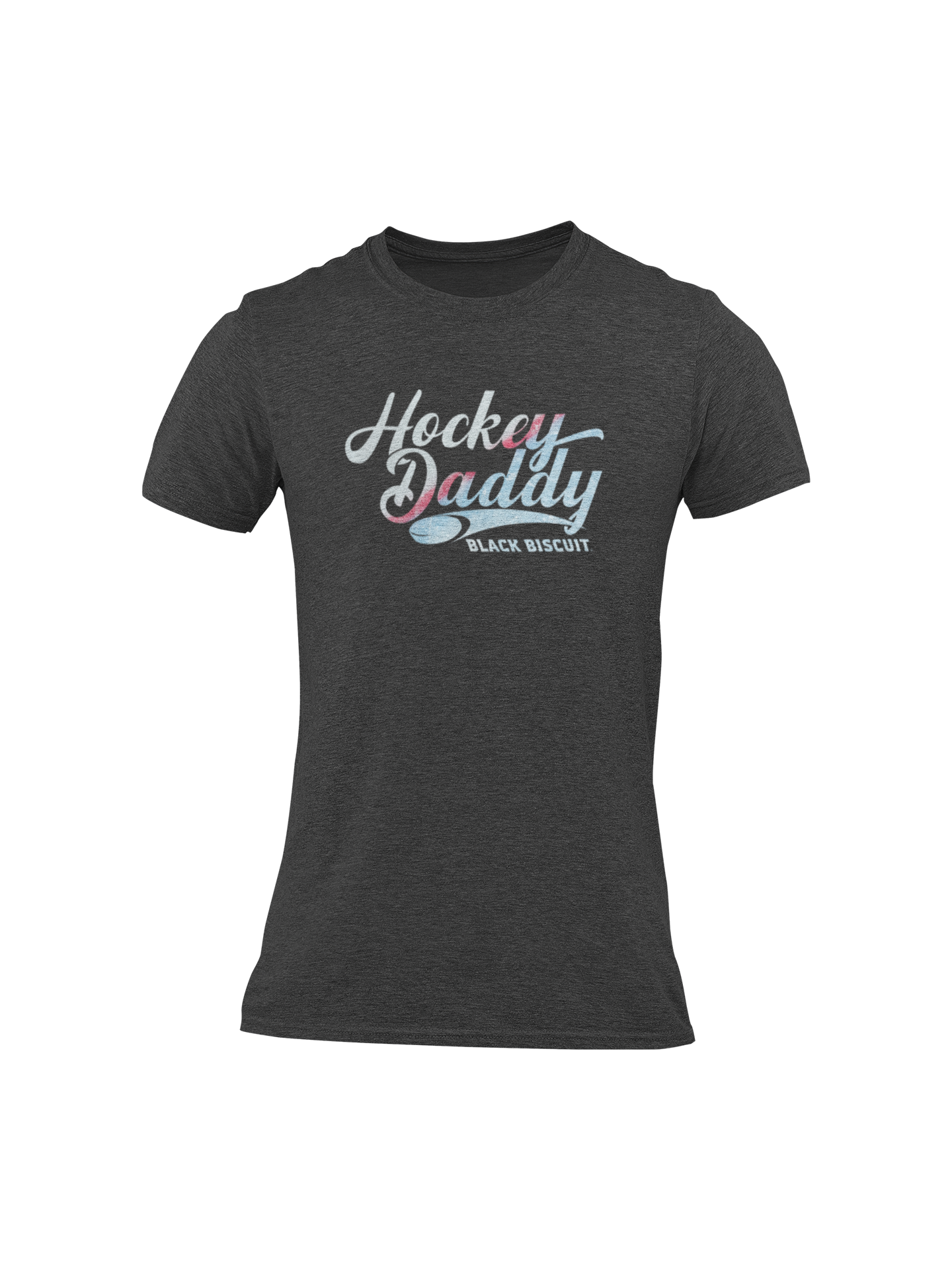 Hockey Daddy Goal Line Print T Shirt