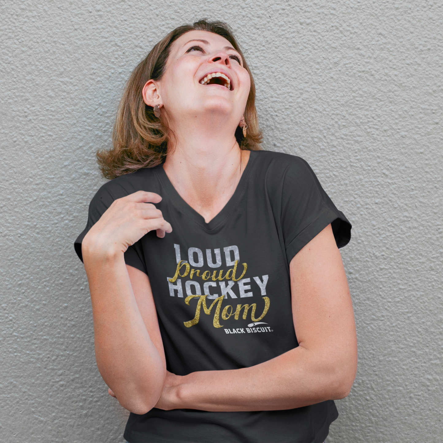 Loud Proud Hockey Mom Ice & Bling T Shirt